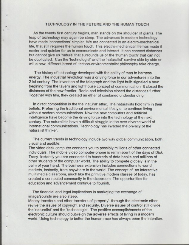 technology and the human touch